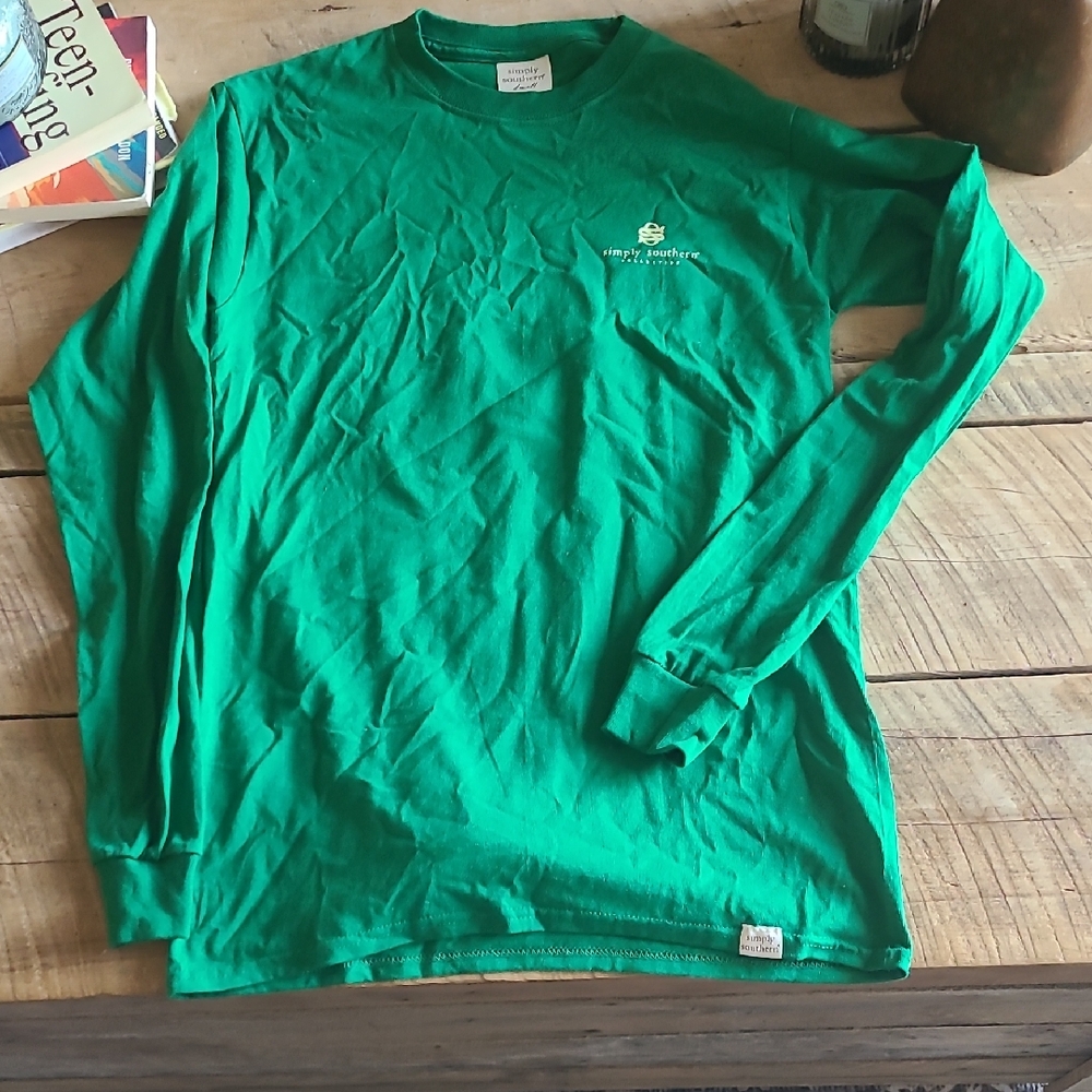 Simply Southern Men's Long Sleeve Crewneck Shirt - Green